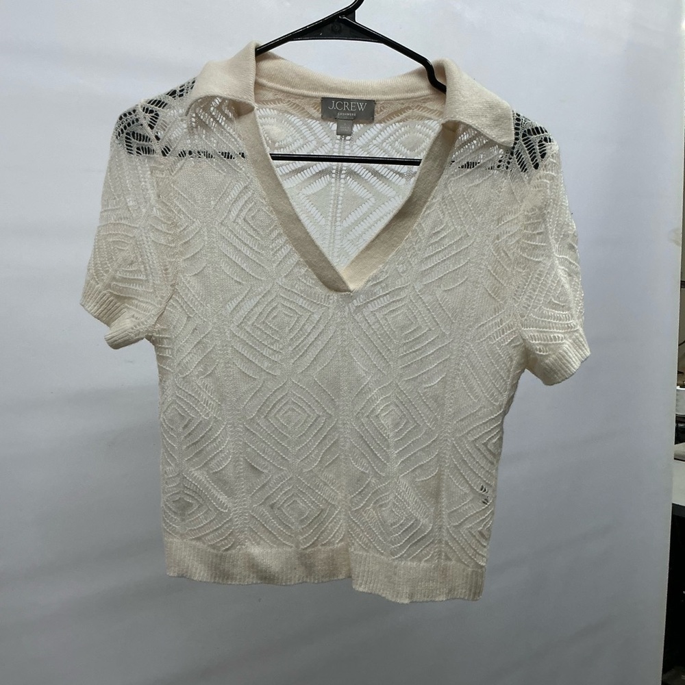 J. Crew Cashmere Cream Knit Top